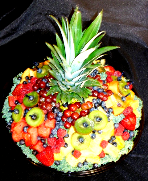 “Fresh Fruit Fantasy” A spectacular display of Fresh Fruits, hand sliced and artistically arranged. Small $45.00 – Serves 15-20 Large $55.00 – Serves 20-25